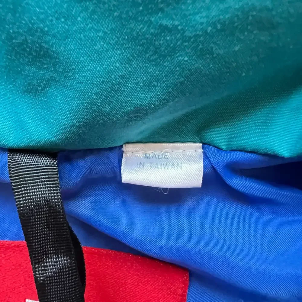 Vintage The North Face Anorak Jacket Red Blue Green Shell Windbreaker Gorpcore L